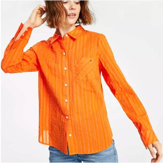 Tommy Hilfiger Cotton Striped Roll-Tab Shirt