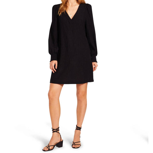 BB Dakota by Steve Madden Ruston Textured Long Sleeve Shift Minidress