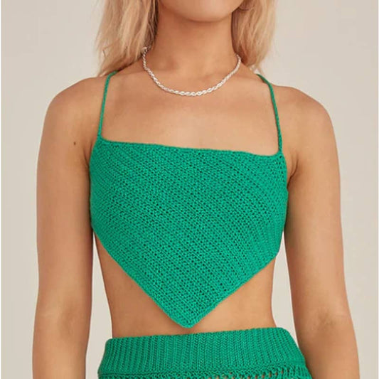 Riley Hubatka X Peppermayo Tan Lines Crochet Crop Top